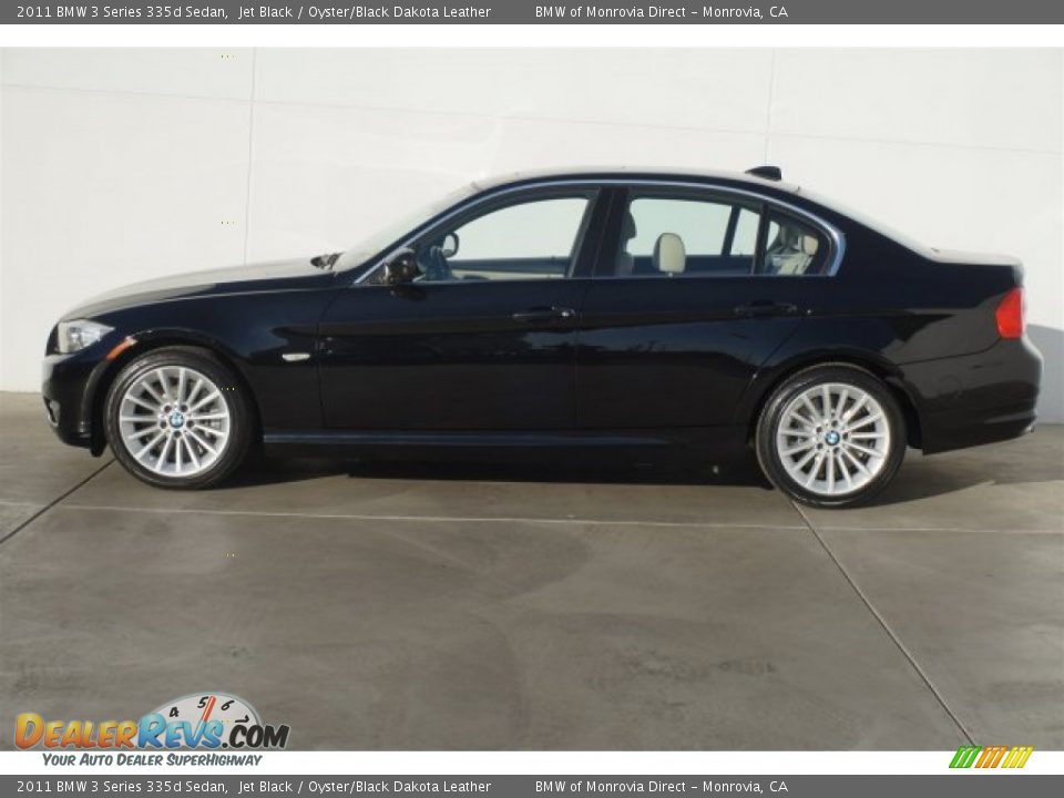 2011 BMW 3 Series 335d Sedan Jet Black / Oyster/Black Dakota Leather Photo #6