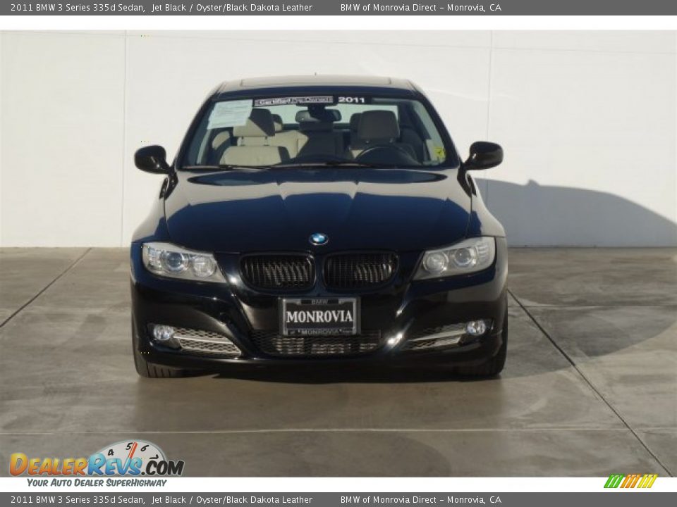 2011 BMW 3 Series 335d Sedan Jet Black / Oyster/Black Dakota Leather Photo #7