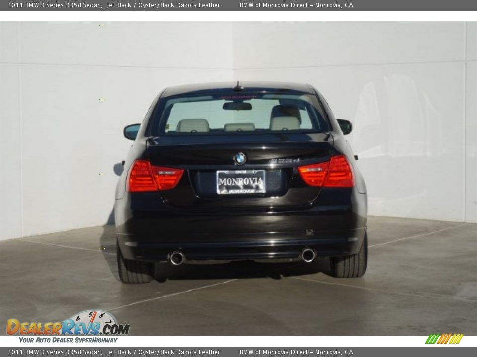 2011 BMW 3 Series 335d Sedan Jet Black / Oyster/Black Dakota Leather Photo #8