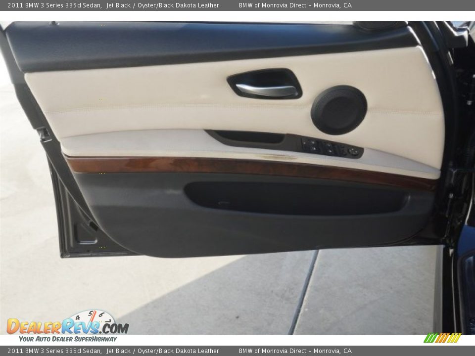 2011 BMW 3 Series 335d Sedan Jet Black / Oyster/Black Dakota Leather Photo #15