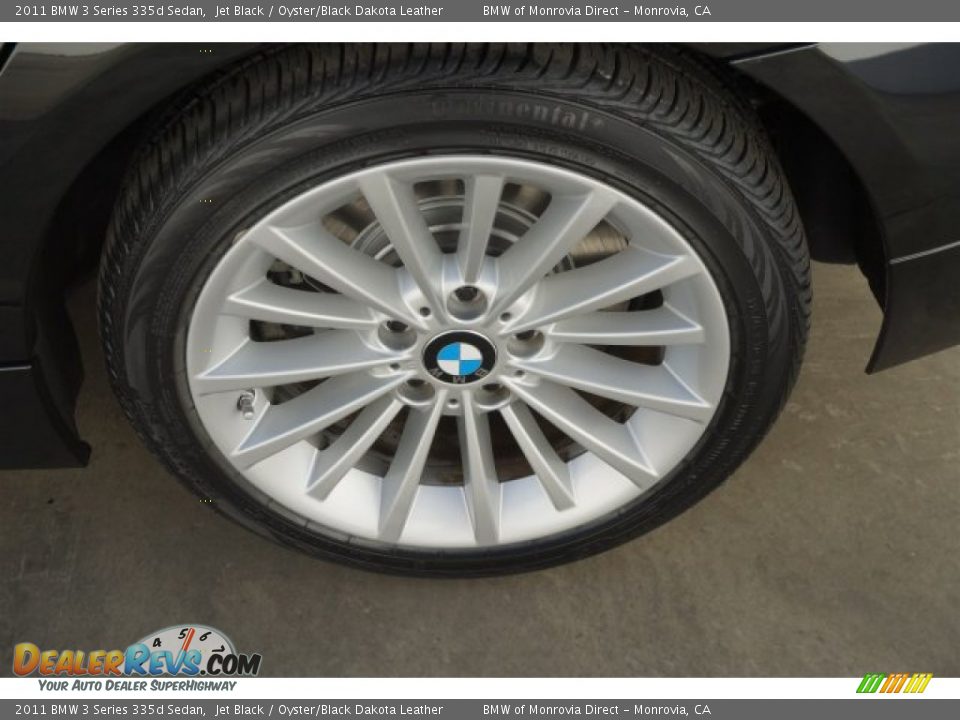 2011 BMW 3 Series 335d Sedan Jet Black / Oyster/Black Dakota Leather Photo #20
