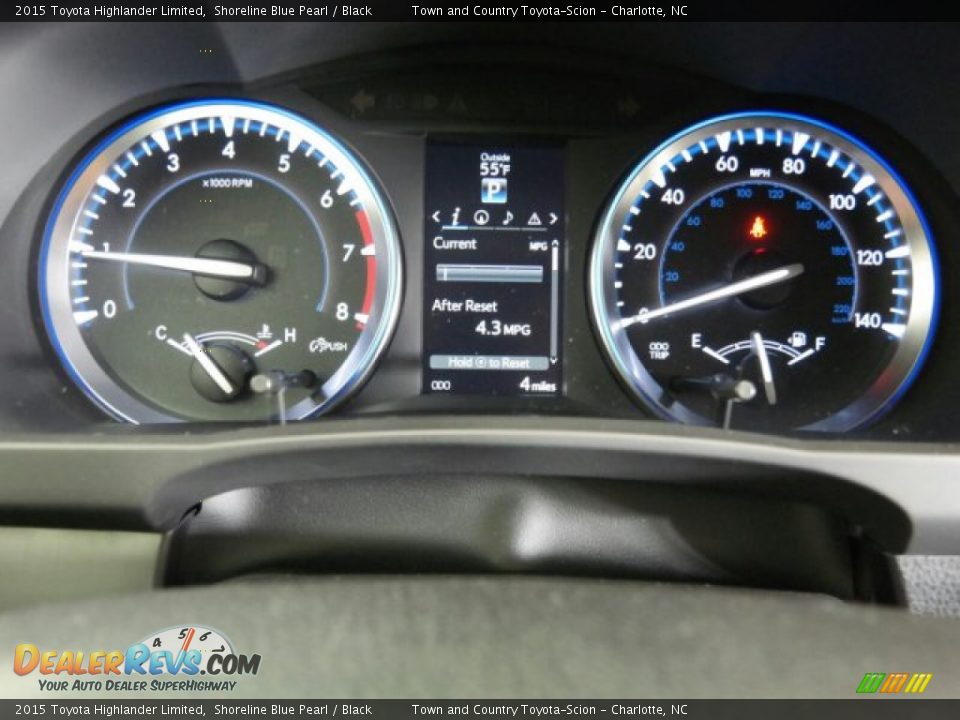2015 Toyota Highlander Limited Shoreline Blue Pearl / Black Photo #24