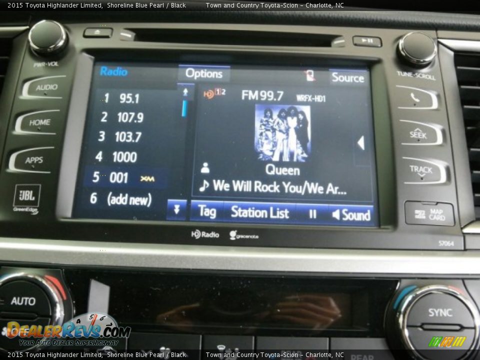 2015 Toyota Highlander Limited Shoreline Blue Pearl / Black Photo #27