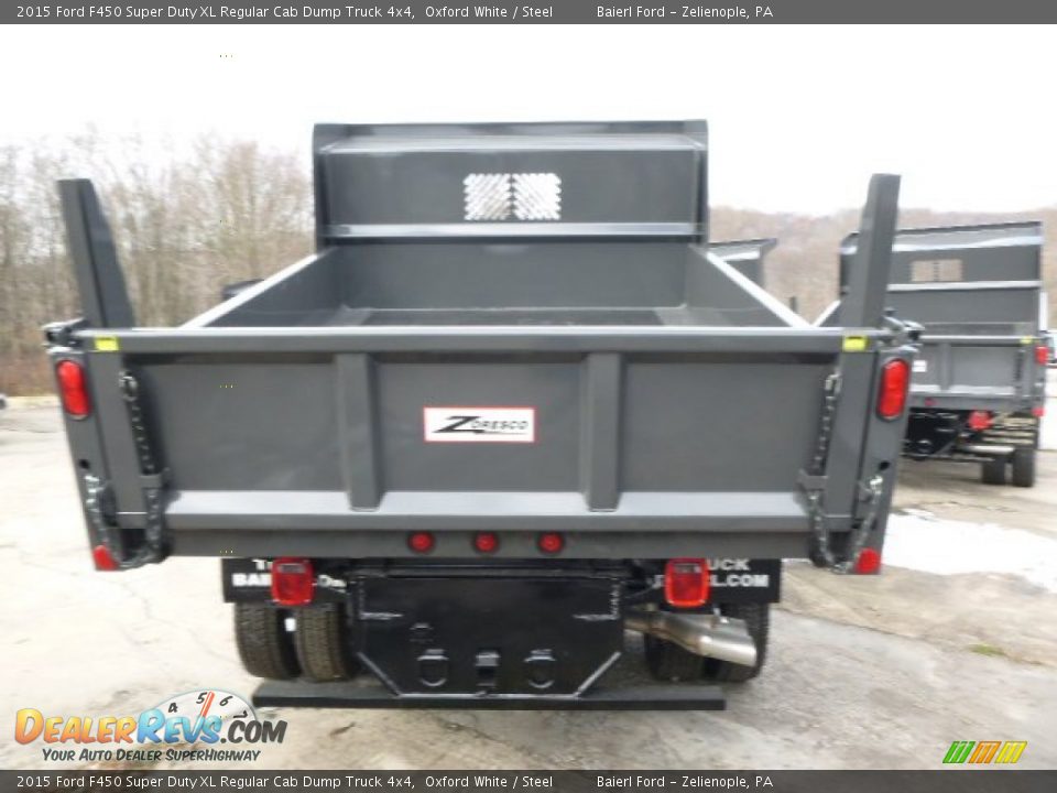 2015 Ford F450 Super Duty XL Regular Cab Dump Truck 4x4 Oxford White / Steel Photo #7