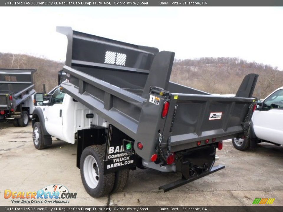 2015 Ford F450 Super Duty XL Regular Cab Dump Truck 4x4 Oxford White / Steel Photo #8