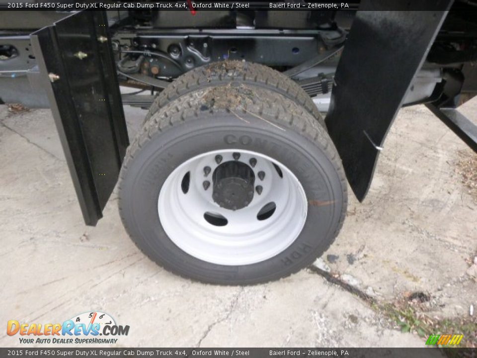 2015 Ford F450 Super Duty XL Regular Cab Dump Truck 4x4 Oxford White / Steel Photo #9