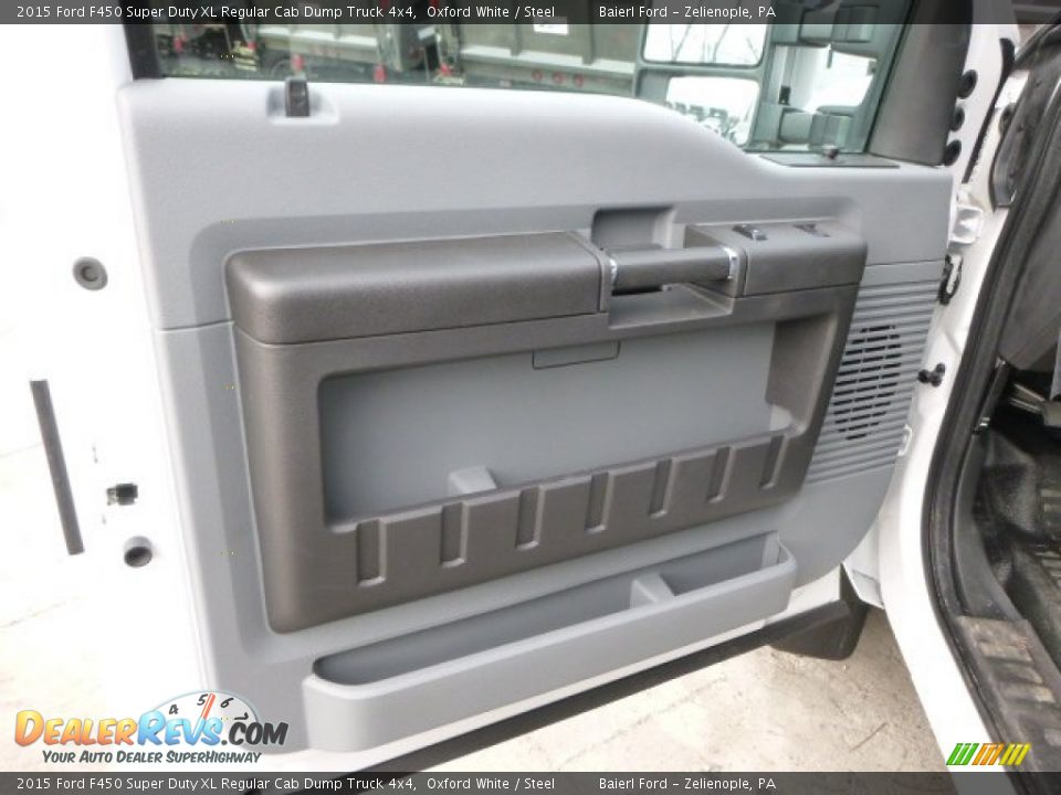 2015 Ford F450 Super Duty XL Regular Cab Dump Truck 4x4 Oxford White / Steel Photo #12