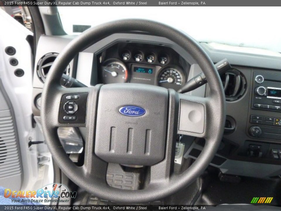 2015 Ford F450 Super Duty XL Regular Cab Dump Truck 4x4 Oxford White / Steel Photo #18