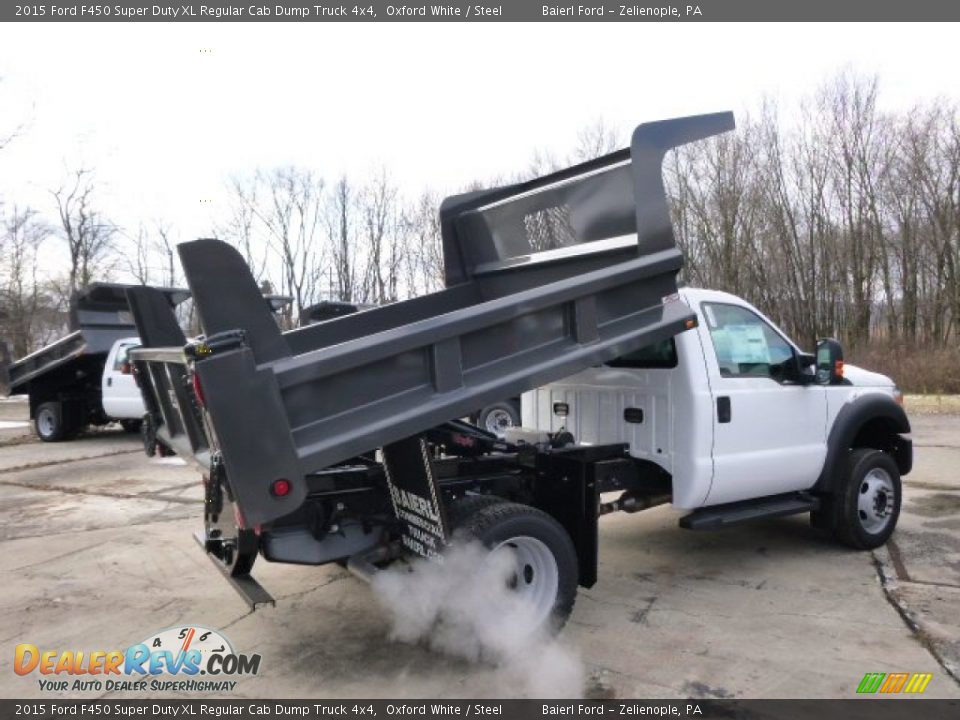 2015 Ford F450 Super Duty XL Regular Cab Dump Truck 4x4 Oxford White / Steel Photo #6