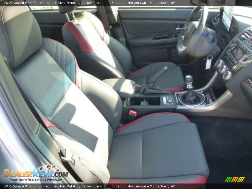Carbon Black Interior - 2015 Subaru WRX STI Limited Photo #10
