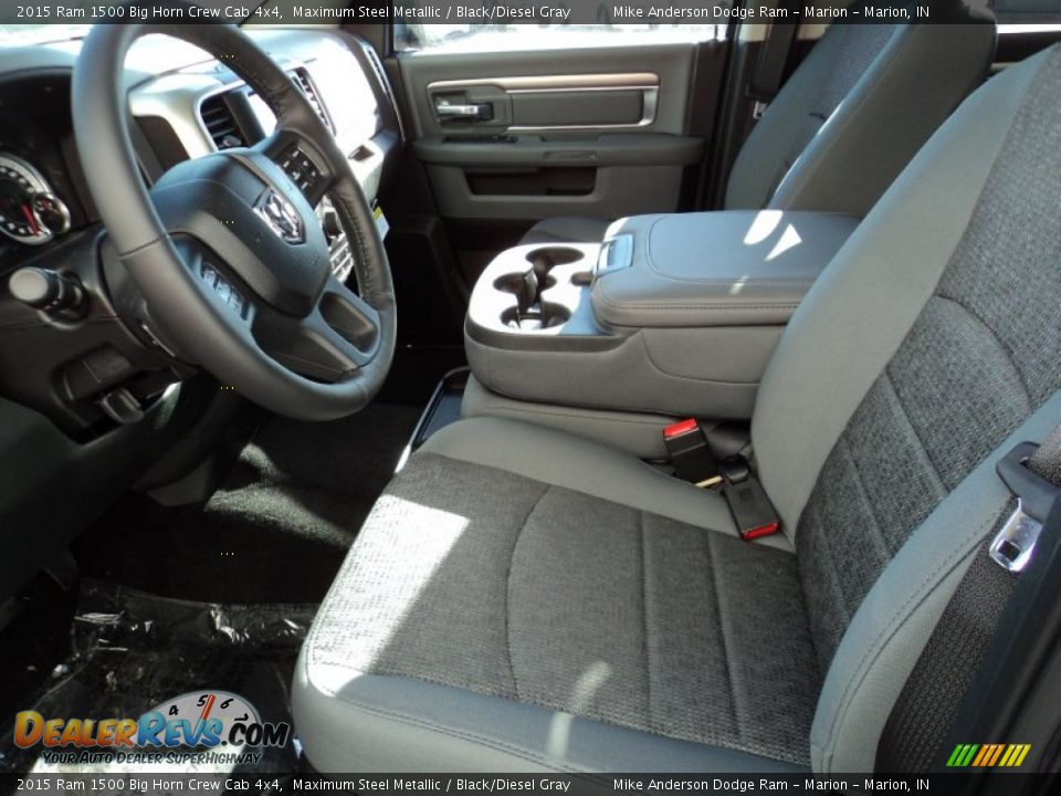 2015 Ram 1500 Big Horn Crew Cab 4x4 Maximum Steel Metallic / Black/Diesel Gray Photo #5