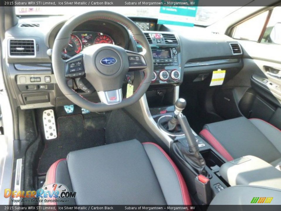 Carbon Black Interior - 2015 Subaru WRX STI Limited Photo #17