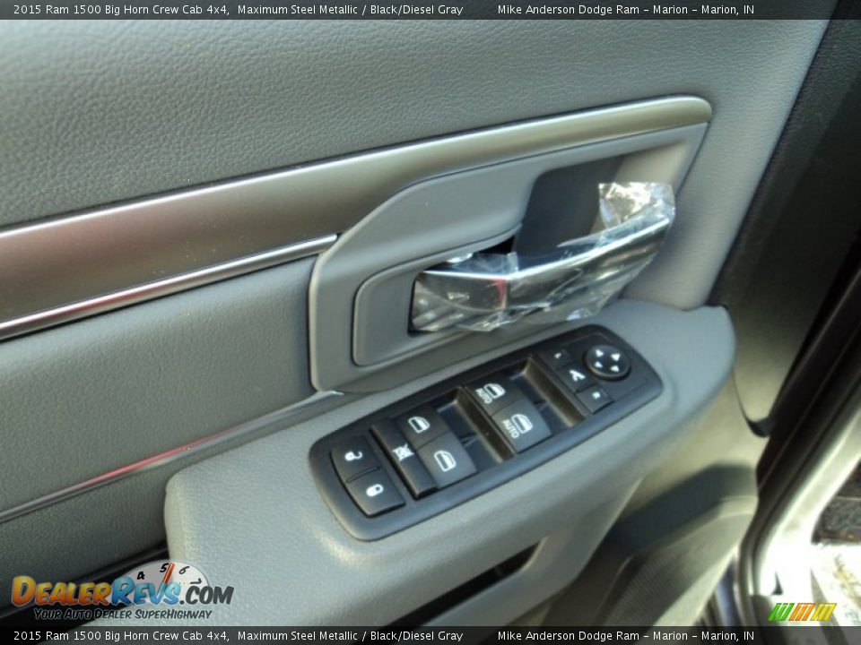 2015 Ram 1500 Big Horn Crew Cab 4x4 Maximum Steel Metallic / Black/Diesel Gray Photo #11