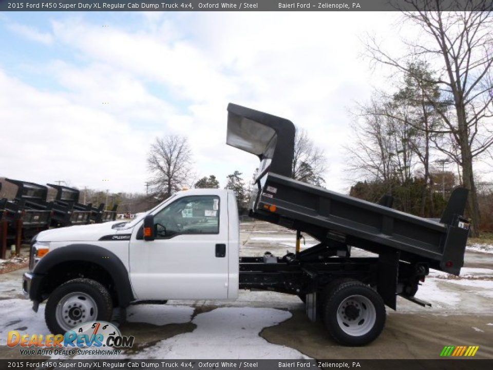 2015 Ford F450 Super Duty XL Regular Cab Dump Truck 4x4 Oxford White / Steel Photo #1