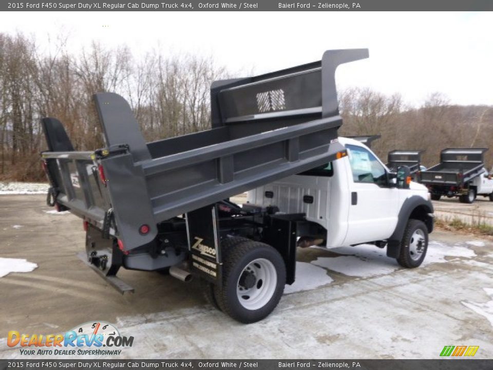 2015 Ford F450 Super Duty XL Regular Cab Dump Truck 4x4 Oxford White / Steel Photo #6
