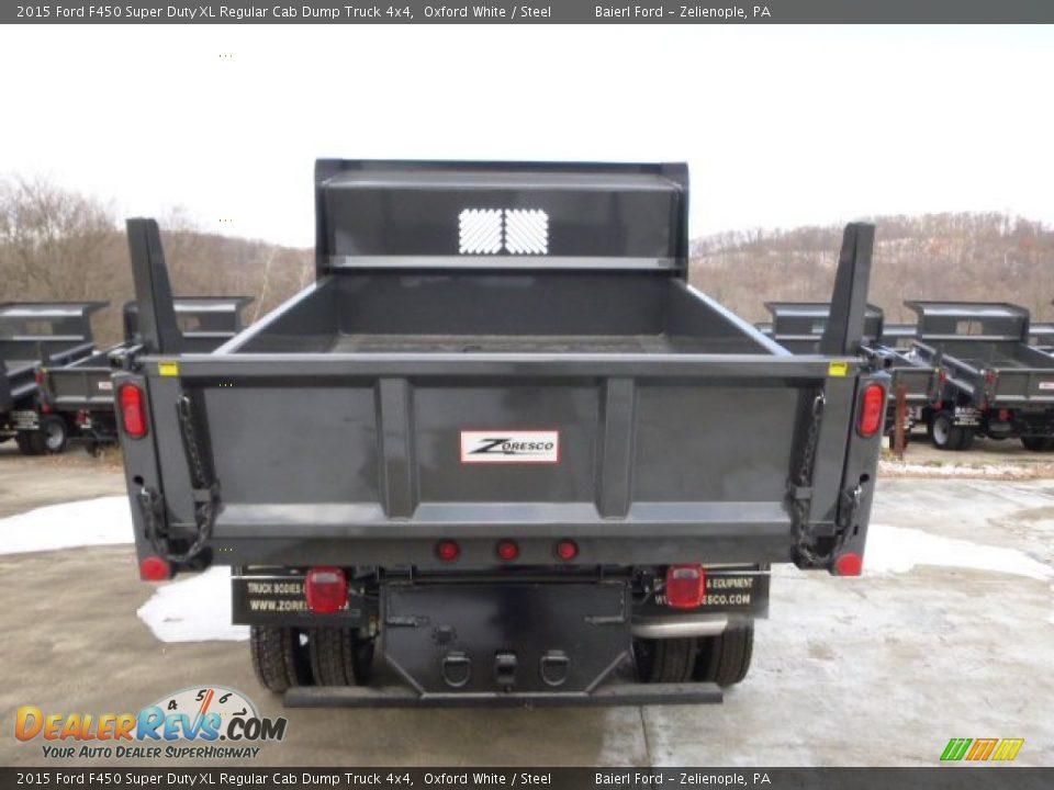 2015 Ford F450 Super Duty XL Regular Cab Dump Truck 4x4 Oxford White / Steel Photo #7