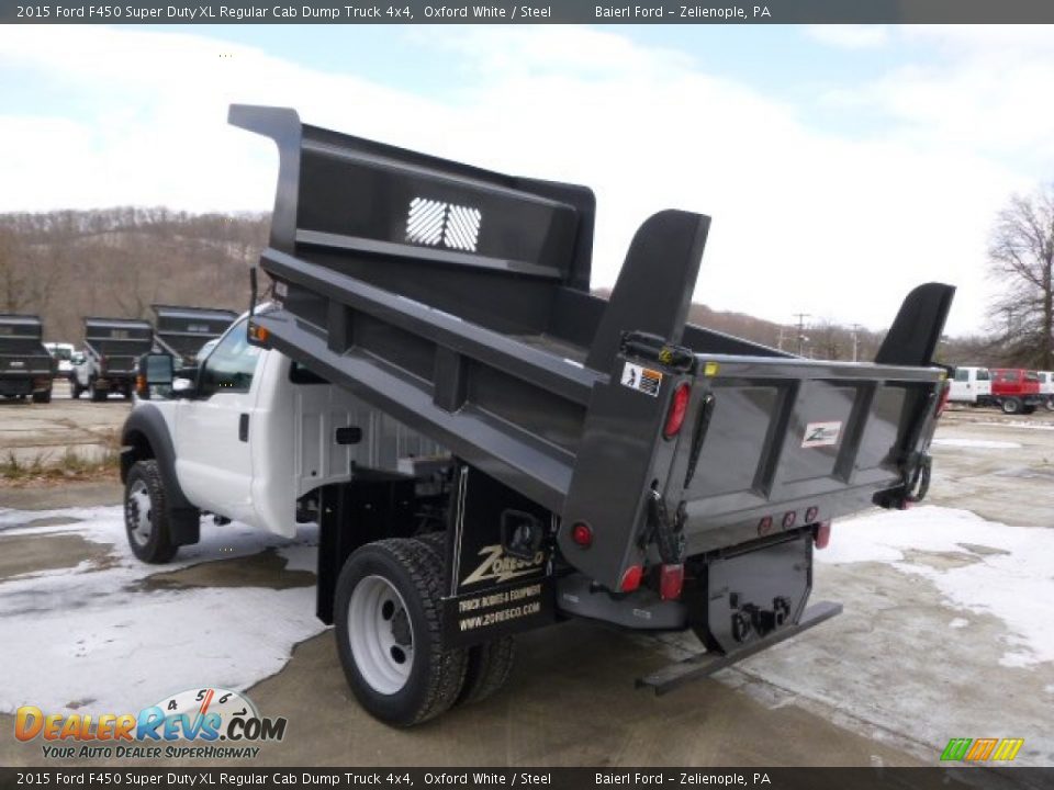 2015 Ford F450 Super Duty XL Regular Cab Dump Truck 4x4 Oxford White / Steel Photo #8