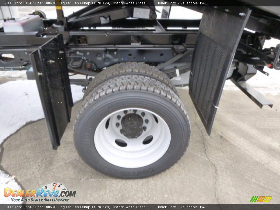 2015 Ford F450 Super Duty XL Regular Cab Dump Truck 4x4 Oxford White / Steel Photo #9