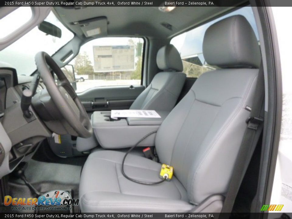 2015 Ford F450 Super Duty XL Regular Cab Dump Truck 4x4 Oxford White / Steel Photo #10