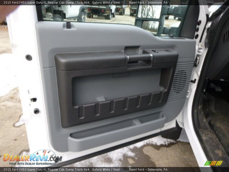 2015 Ford F450 Super Duty XL Regular Cab Dump Truck 4x4 Oxford White / Steel Photo #12