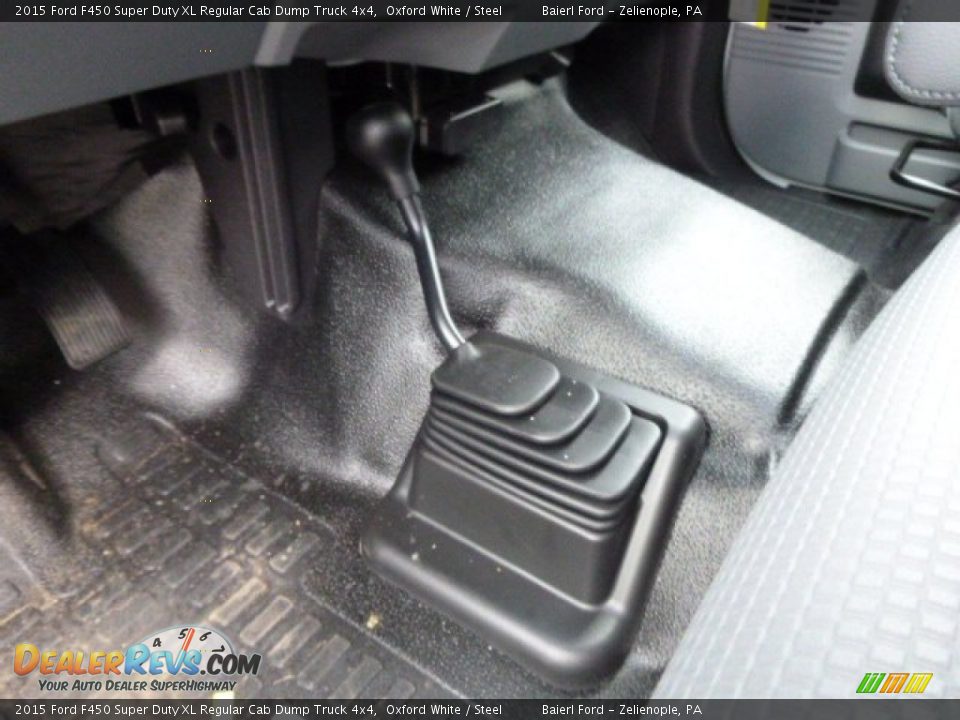 2015 Ford F450 Super Duty XL Regular Cab Dump Truck 4x4 Oxford White / Steel Photo #14