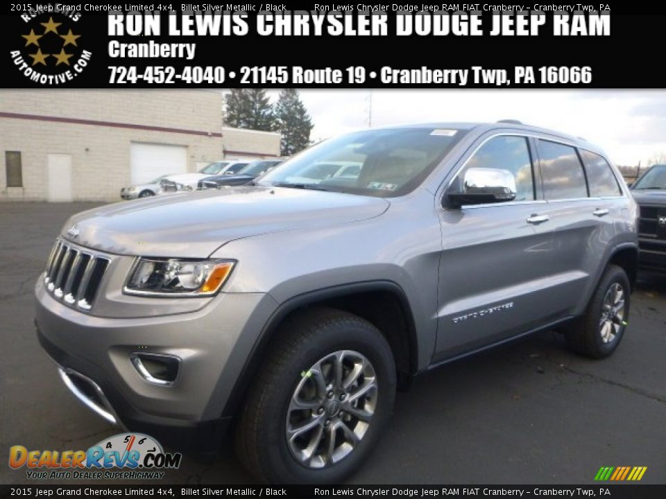 2015 Jeep Grand Cherokee Limited 4x4 Billet Silver Metallic / Black Photo #1