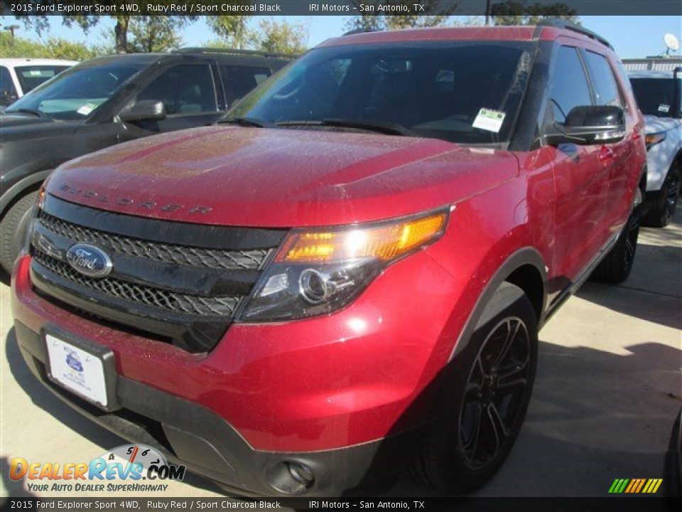2015 Ford Explorer Sport 4WD Ruby Red / Sport Charcoal Black Photo #22