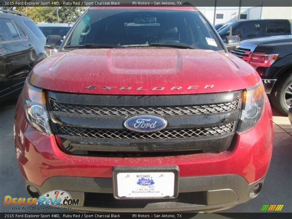 2015 Ford Explorer Sport 4WD Ruby Red / Sport Charcoal Black Photo #25