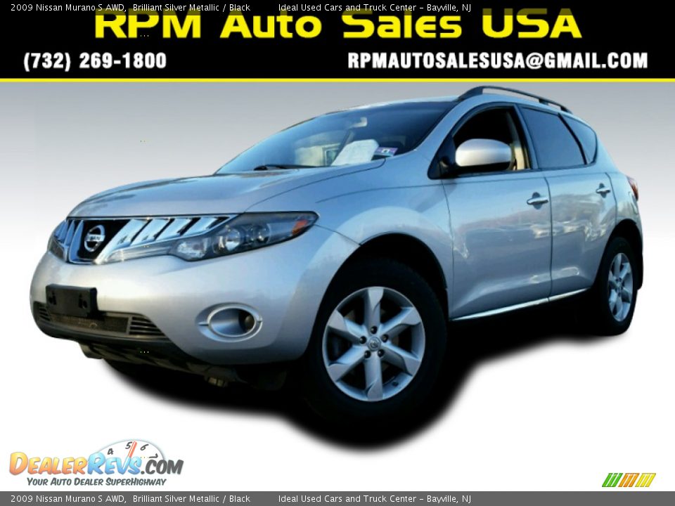 2009 Nissan Murano S AWD Brilliant Silver Metallic / Black Photo #1