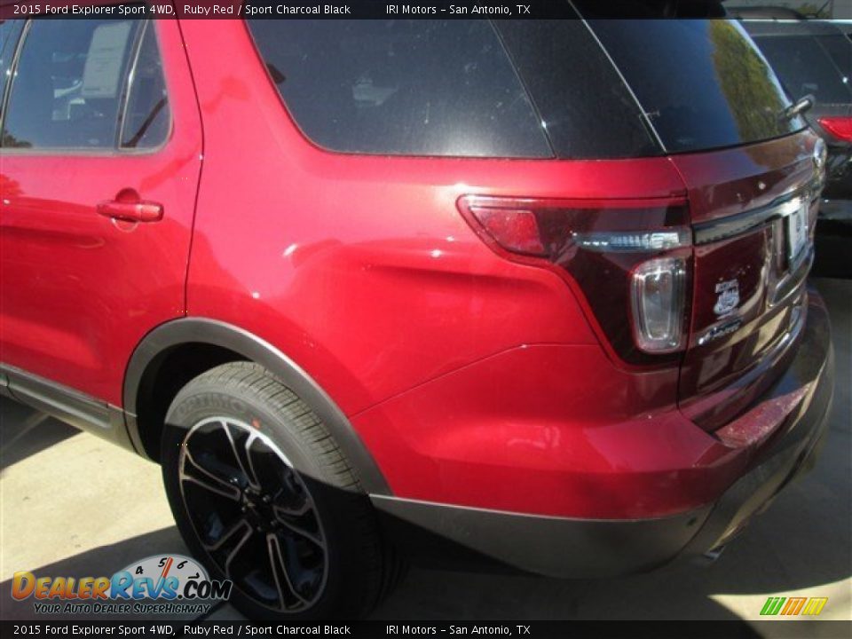 2015 Ford Explorer Sport 4WD Ruby Red / Sport Charcoal Black Photo #28