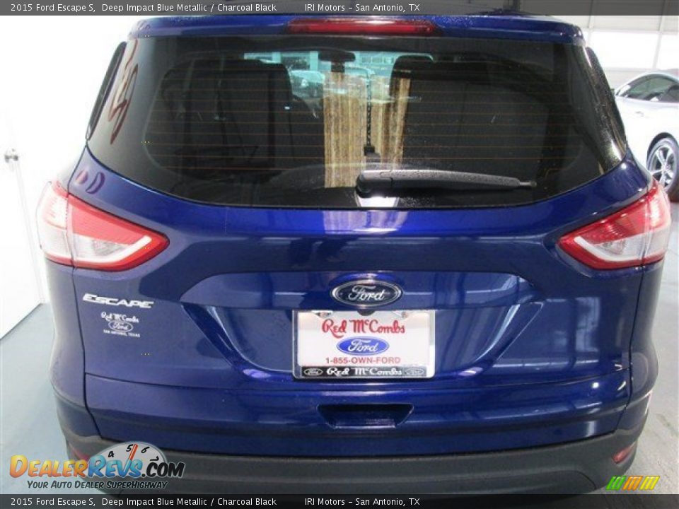 2015 Ford Escape S Deep Impact Blue Metallic / Charcoal Black Photo #5