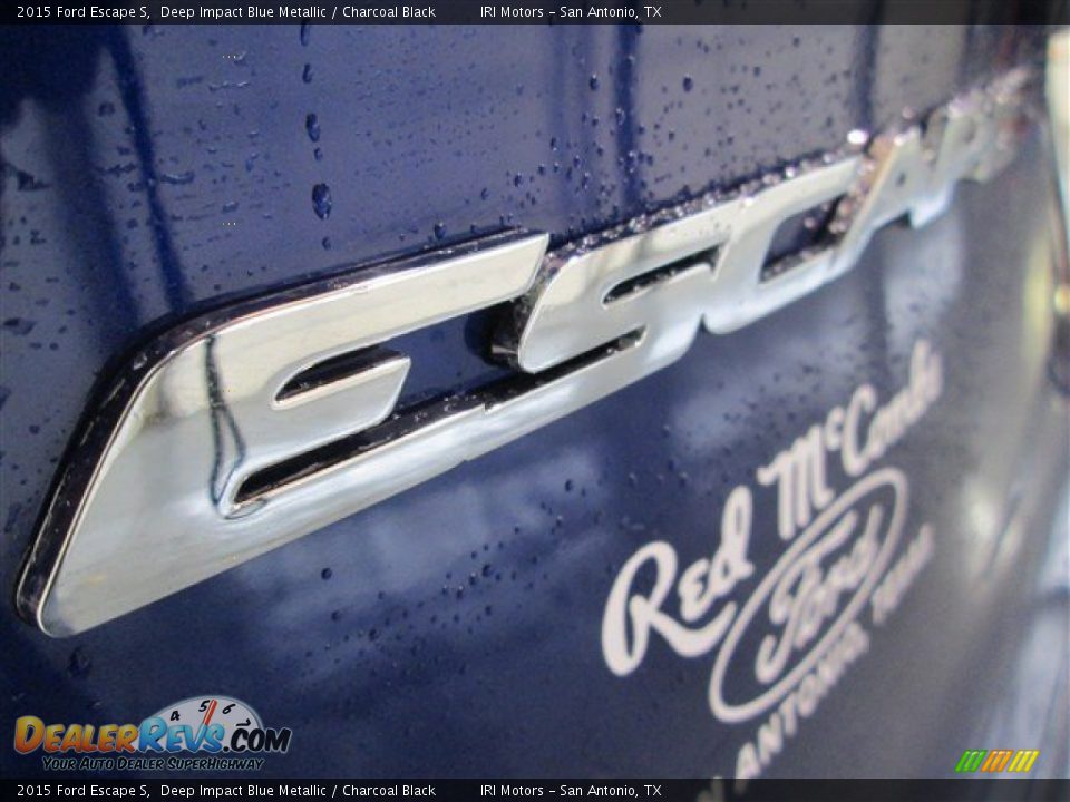 2015 Ford Escape S Deep Impact Blue Metallic / Charcoal Black Photo #6