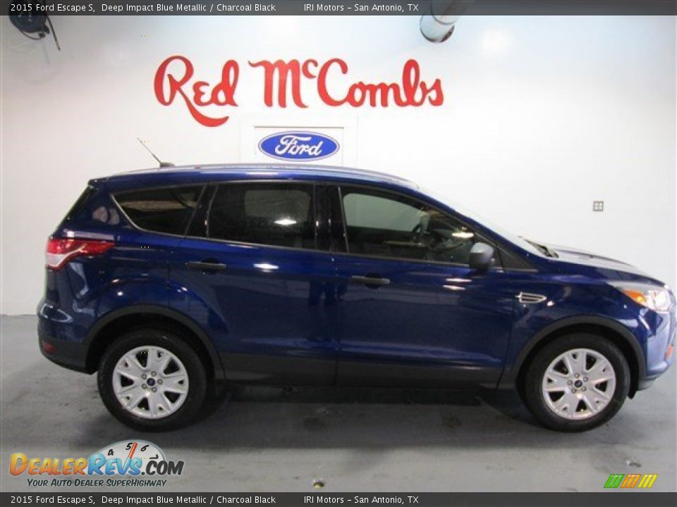 2015 Ford Escape S Deep Impact Blue Metallic / Charcoal Black Photo #7