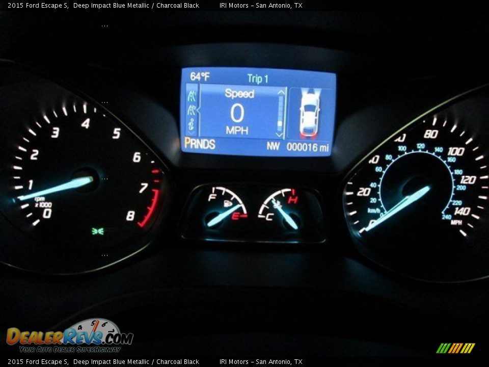 2015 Ford Escape S Deep Impact Blue Metallic / Charcoal Black Photo #15
