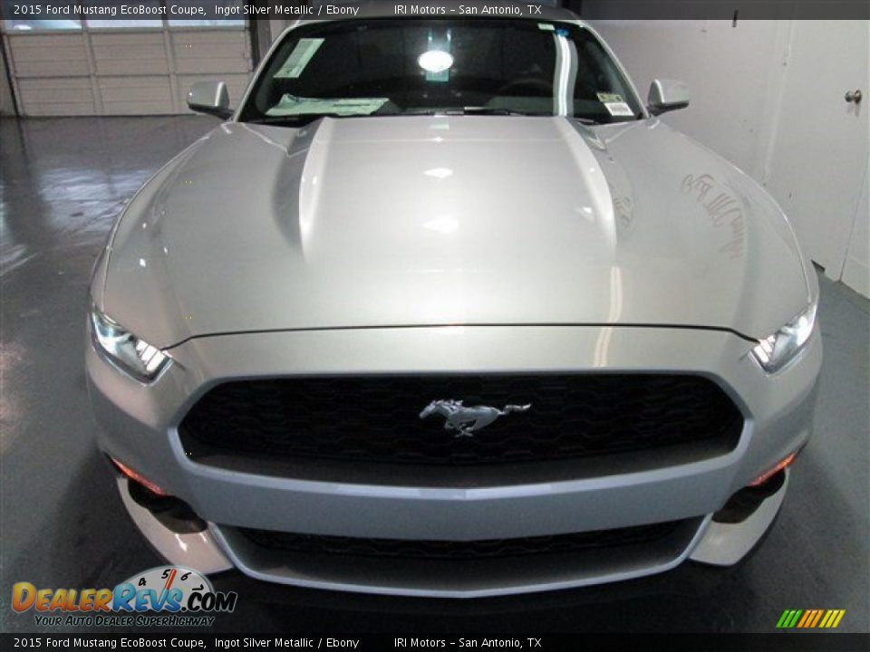 2015 Ford Mustang EcoBoost Coupe Ingot Silver Metallic / Ebony Photo #2