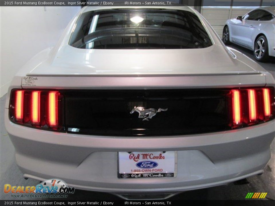 2015 Ford Mustang EcoBoost Coupe Ingot Silver Metallic / Ebony Photo #5