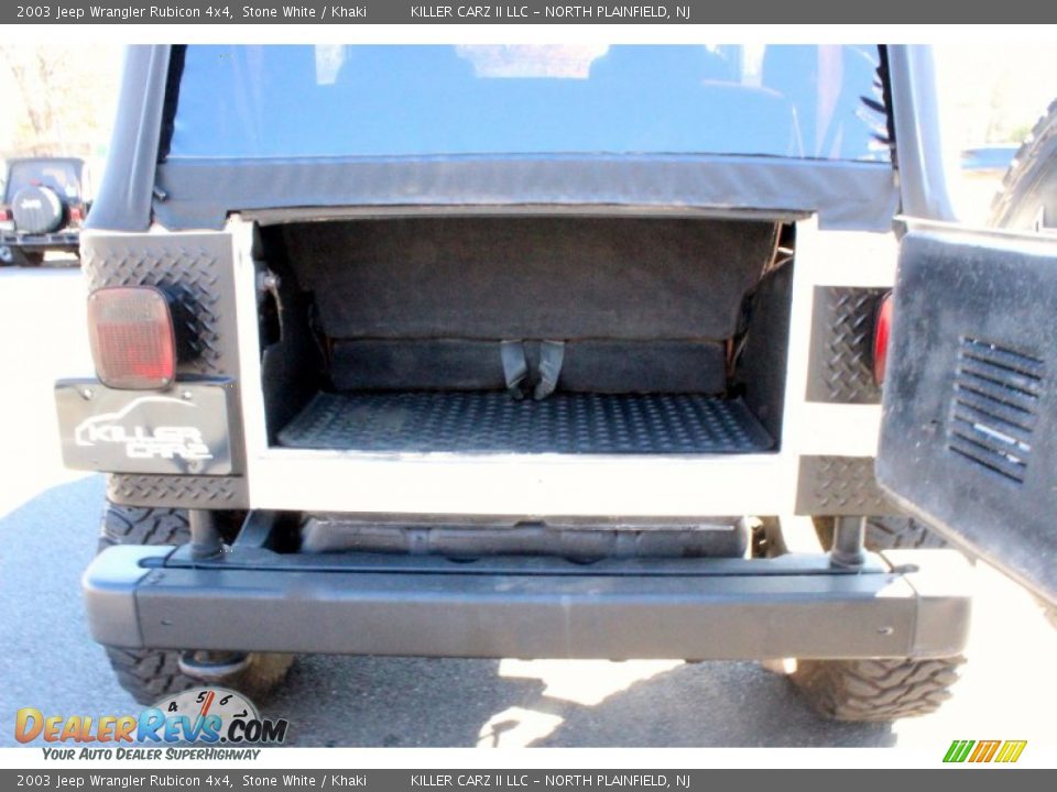 2003 Jeep Wrangler Rubicon 4x4 Stone White / Khaki Photo #34