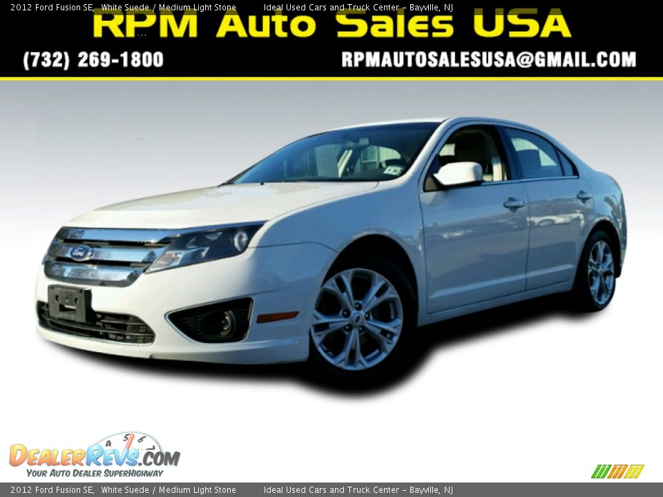 2012 Ford Fusion SE White Suede / Medium Light Stone Photo #1