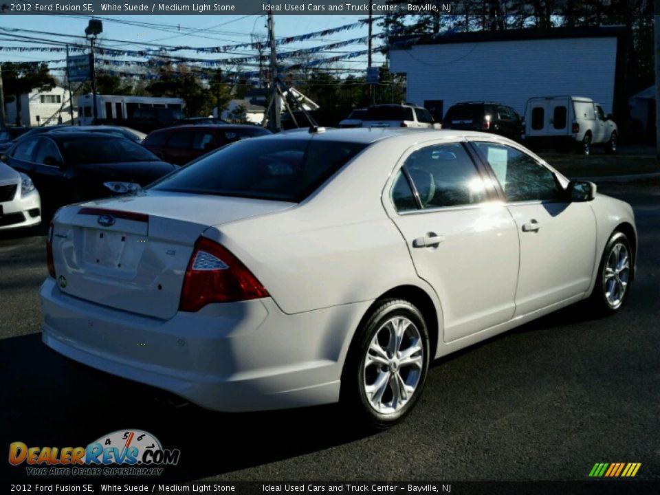 2012 Ford Fusion SE White Suede / Medium Light Stone Photo #14