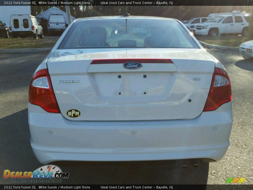 2012 Ford Fusion SE White Suede / Medium Light Stone Photo #15