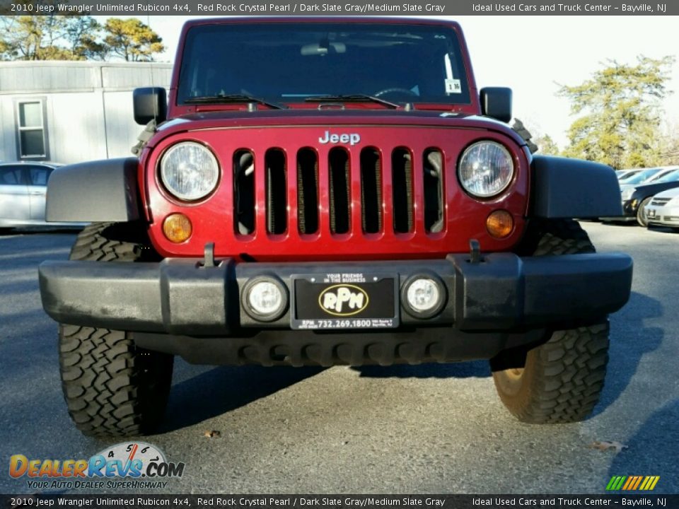 2010 Jeep Wrangler Unlimited Rubicon 4x4 Red Rock Crystal Pearl / Dark Slate Gray/Medium Slate Gray Photo #4