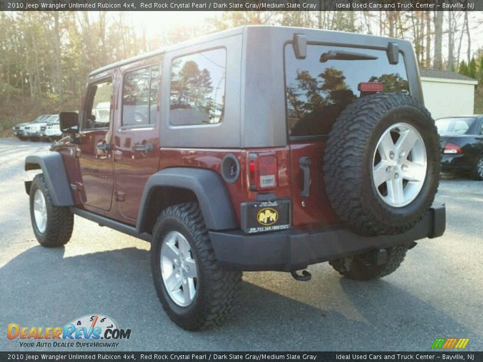2010 Jeep Wrangler Unlimited Rubicon 4x4 Red Rock Crystal Pearl / Dark Slate Gray/Medium Slate Gray Photo #16