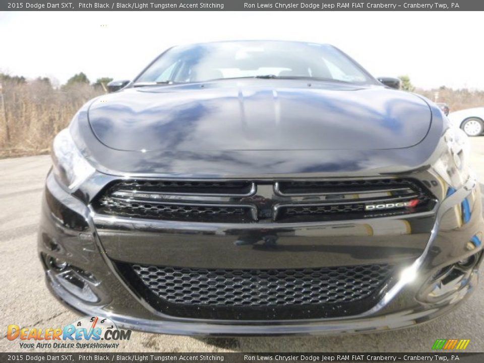 2015 Dodge Dart SXT Pitch Black / Black/Light Tungsten Accent Stitching Photo #7