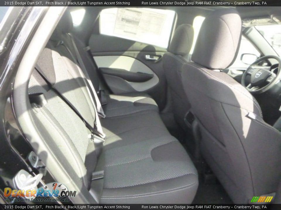 2015 Dodge Dart SXT Pitch Black / Black/Light Tungsten Accent Stitching Photo #11