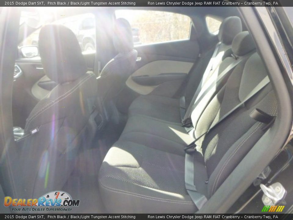 2015 Dodge Dart SXT Pitch Black / Black/Light Tungsten Accent Stitching Photo #12