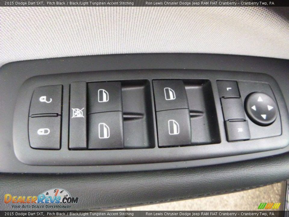 2015 Dodge Dart SXT Pitch Black / Black/Light Tungsten Accent Stitching Photo #14
