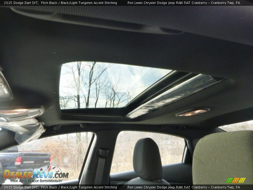 2015 Dodge Dart SXT Pitch Black / Black/Light Tungsten Accent Stitching Photo #16