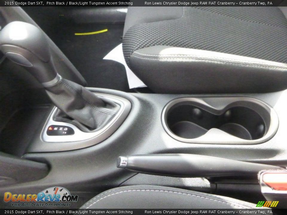 2015 Dodge Dart SXT Pitch Black / Black/Light Tungsten Accent Stitching Photo #18