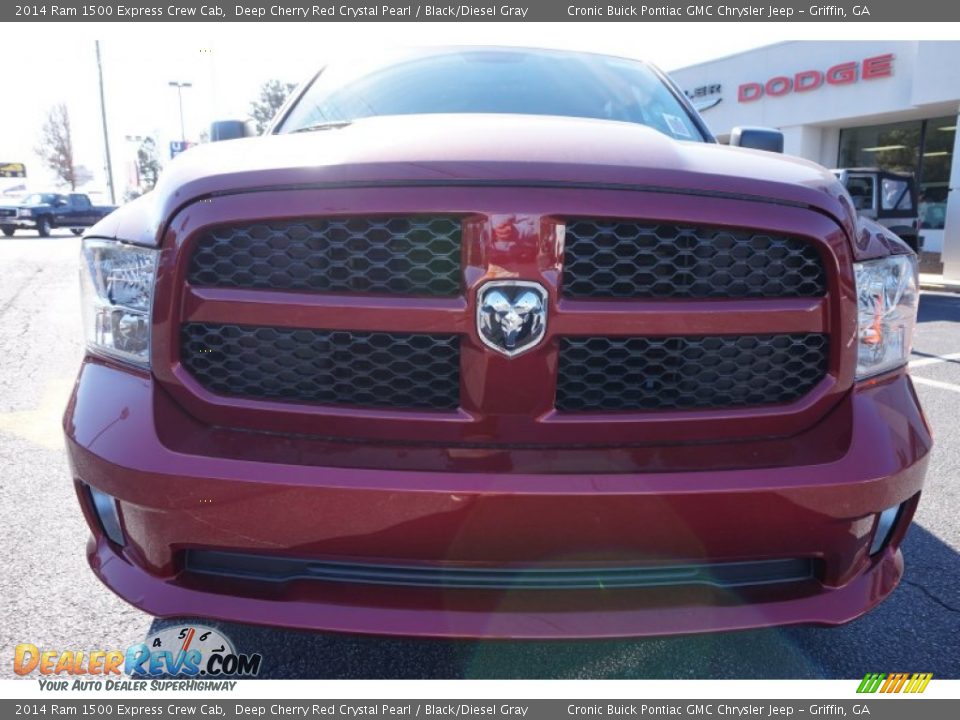 2014 Ram 1500 Express Crew Cab Deep Cherry Red Crystal Pearl / Black/Diesel Gray Photo #2