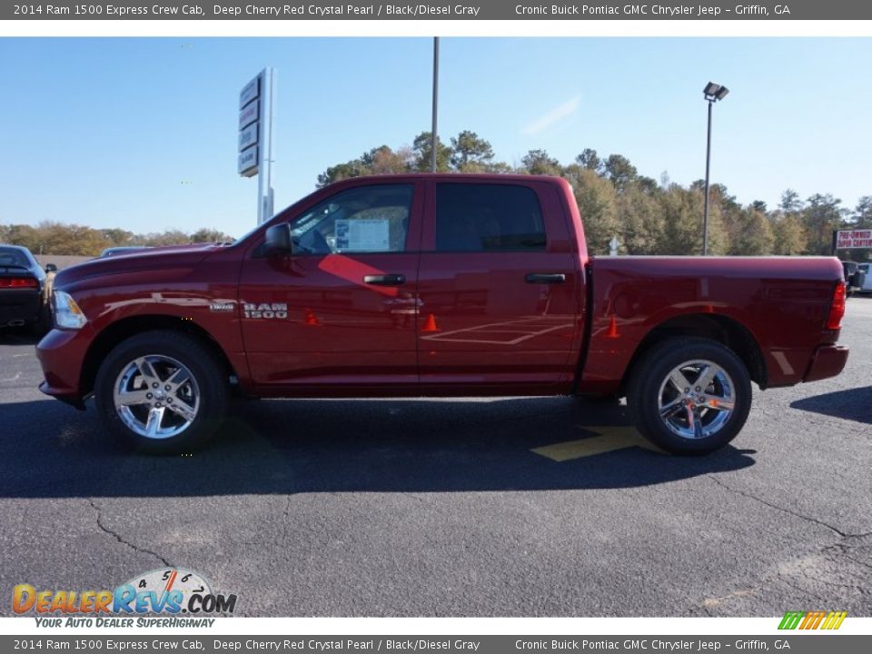 2014 Ram 1500 Express Crew Cab Deep Cherry Red Crystal Pearl / Black/Diesel Gray Photo #4